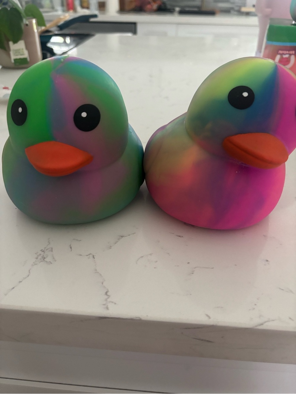 Sunny Days Tie-Dye Duck Squishy Bundle of 2 | Brand New | Viral Sensory Toys